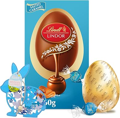 Topline Lindt Milk Chocolate Easter Egg Salted Caramel Truffles 260g Gift for