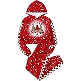 TALLWH Girls Clothes 2 Piece Outfits Twist Front Crop Tops Hoodies Joggers Pants Plaid Sweatsuit Sets Brooklyn Girls 7-16T