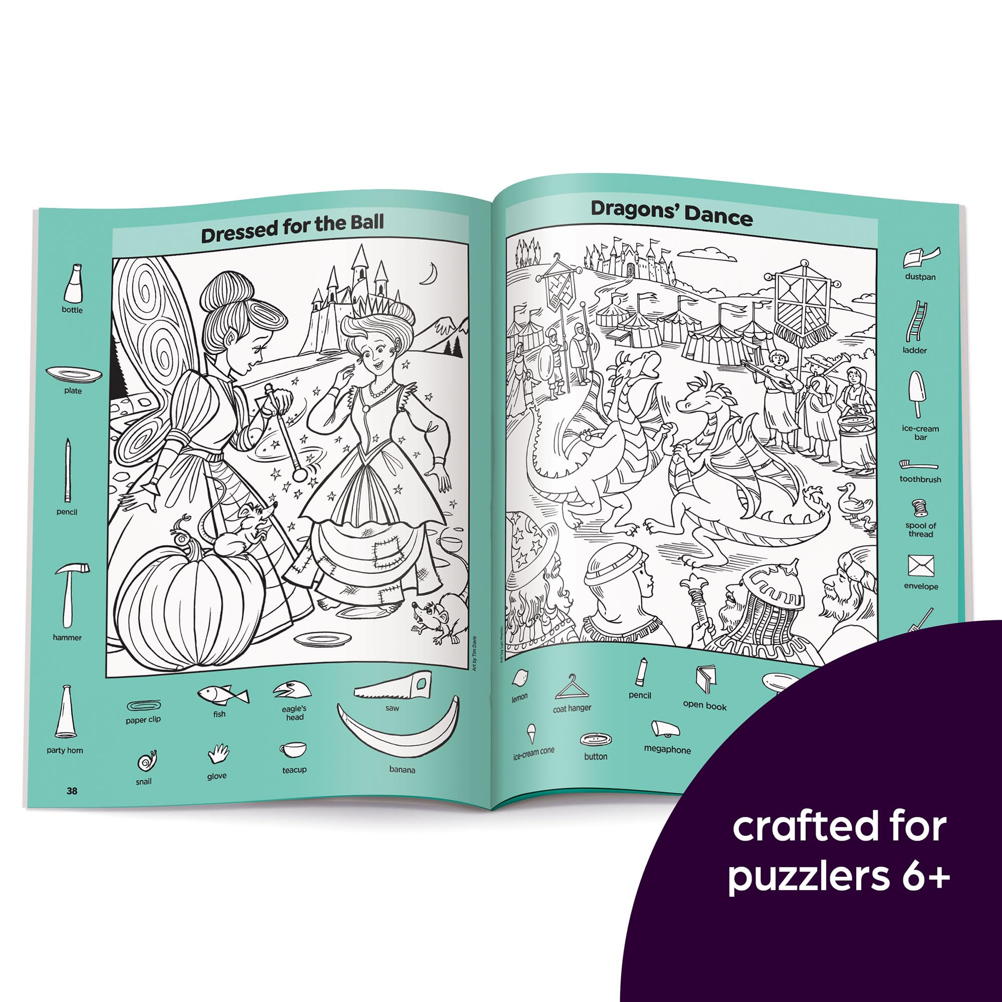 Enchanted Fantasy Puzzles: Find Over 1,800 Hidden Objects within this Fairy Tale Puzzle Book with Dragons, Fairies and Magical Creatures (Highlights Hidden Pictures)