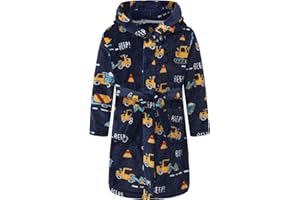 BTPEIHTD Boys' Hooded Bathrobe Kids Plush Fuzzy Fleece Robe Teen boy Soft Spa Robe Girls Sleepwear pajamas Toddler Nightgown