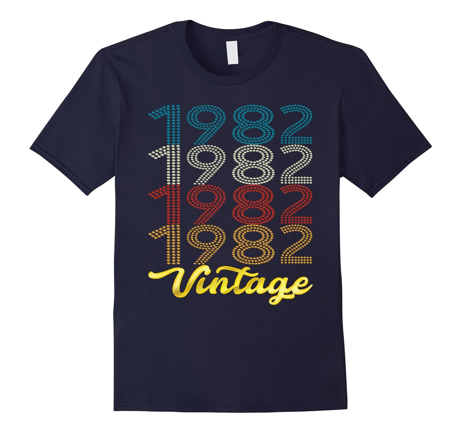 Vintage 1982 Gold 35 Yrs Old Funny 35th Birthday Shirt Gifts-ANZ