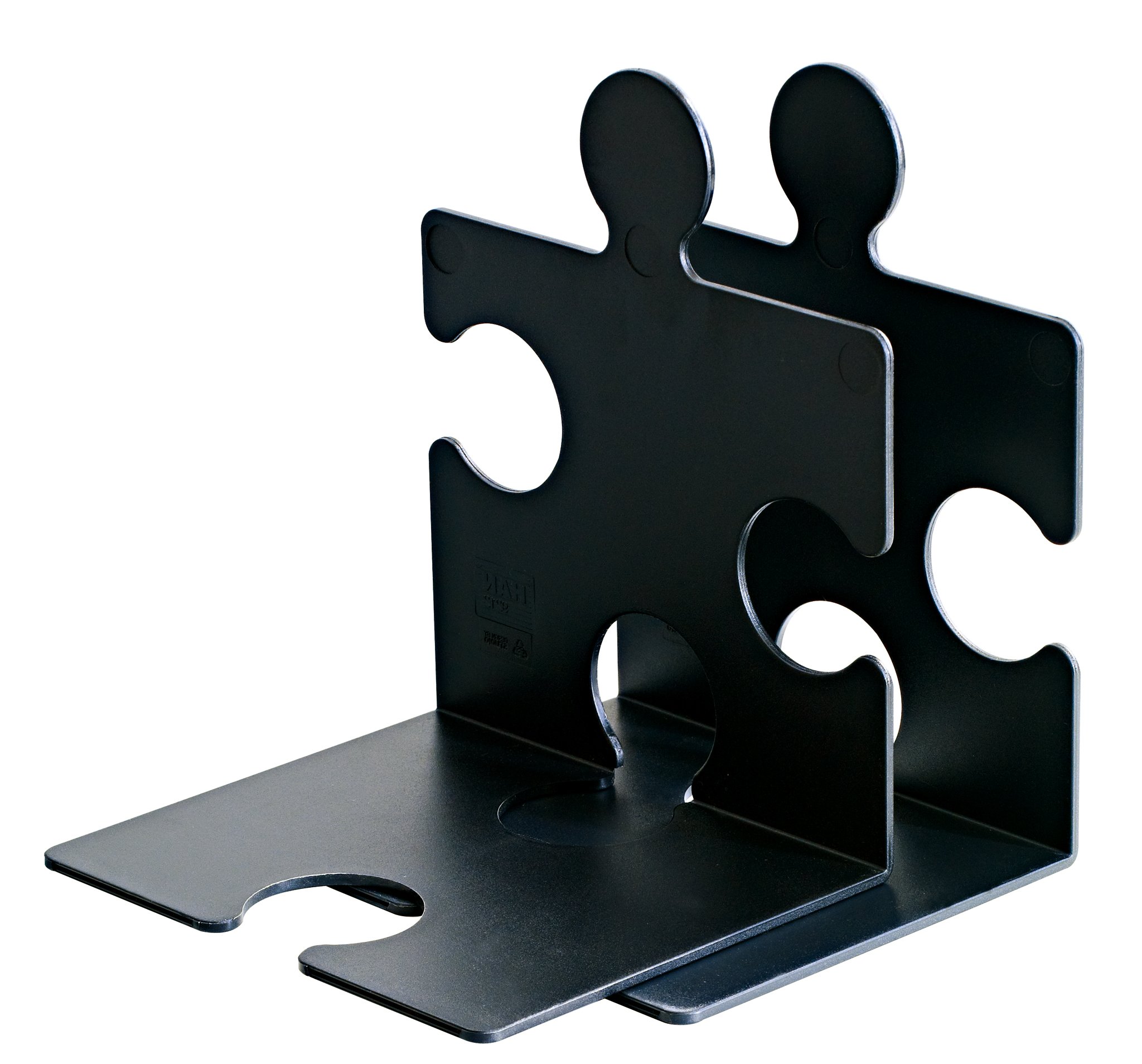 HAN 9212-13, CD rack/bookend PUZZLE. Modern, innovative and very stable. Random interlinking. Set of 2, black