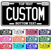Metal Custom License Plate - 6x12 Inch - Personalized License Plate for Front of Car - Decorative Auto Accessories Car Tags (1.Solid Style A)