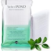 atelier POND Korean Exfoliating Washcloth – Exfoliating Shower Towel Body Scrub Cloth for Deep Cleansing, Dead Skin Removal & Smooth Skin (Fresh Green – Deep Exfoliation)