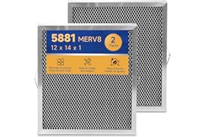 ZHONG MERV 5881 Dehumidifier Filter MERV 8 Washable Compatible with Whole-House Dehumidifiers Models E100 E080 8192A and Dehumidifying Ventilator 8192A Replacement Filter 2 Packs