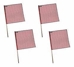 Mytee Products (4 Pack) 18"x18" Red Warning Flags