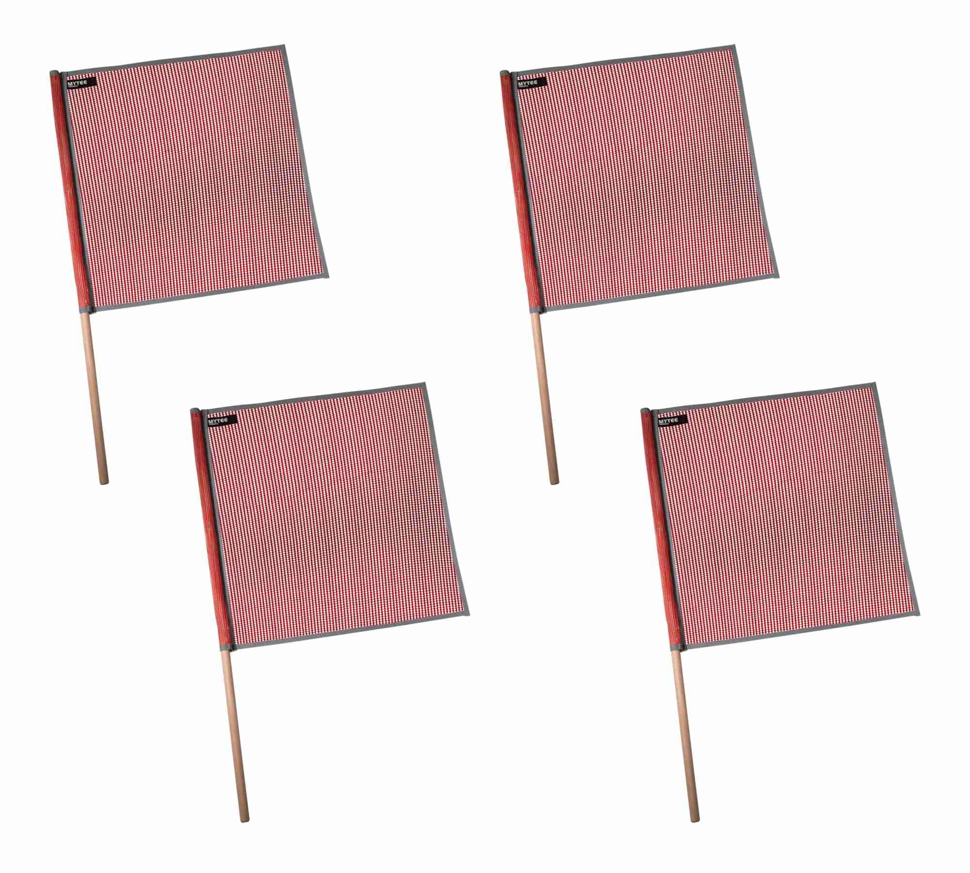 Mytee Products (4 Pack) 18"x18" Red Warning Flags