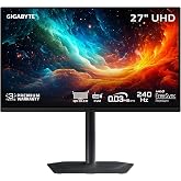 GIGABYTE MO27U2 27" QD-OLED UHD AMD Freesync Premium Pro Gaming Monitor | Black, UHD 3840x2160-4K, 240Hz, 0.03ms GTG, G-SYNC