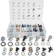 ABN Oil Drain Plug 76pc Assortment – SAE & Metric Drain Plugs & Washer Gasket Set Compatible with Jeep GM Ford Toyota