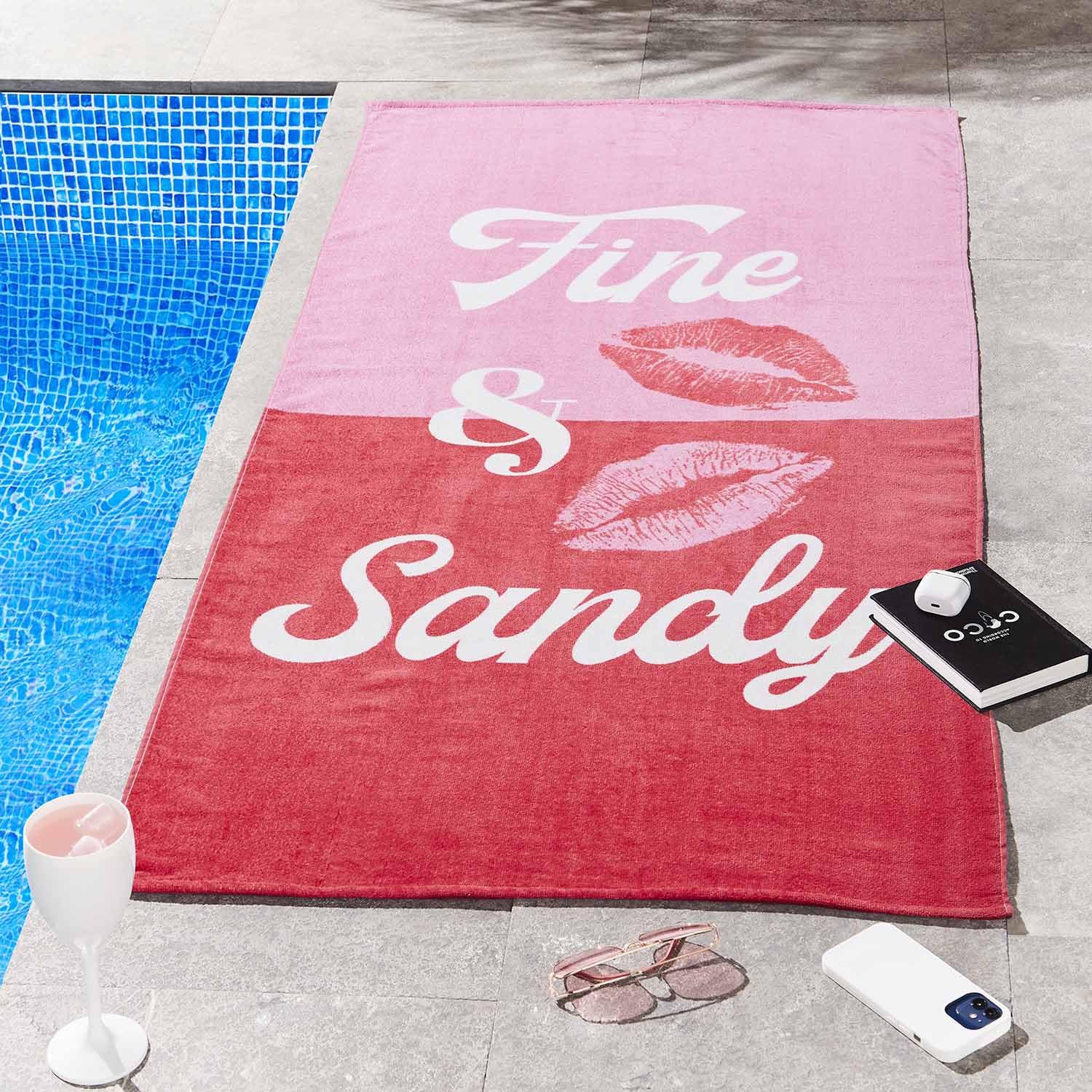 Catherine Lansfield Fine and Sandy Beach Towel Pair