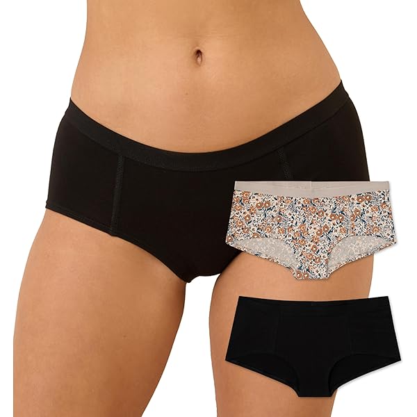 Pact Boyshorts 6-Pack Black XS at Amazon Women's Clothing store
