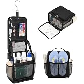 Mesh Shower Caddy Portable, Toiletry Bags for Travel, Black | Hanging Shower Organizer Tote Bag for College Dorm Students Girls Boys, Dry and Wet Separation with Metal Hook