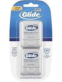 Oral-B Glide Pro-Health Deep Clean Dental Floss, Cool Mint, 40 M, Pack of 2