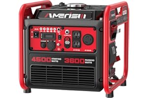 AMERISUN Portable Inverter Generator 4500W Gas Powered, CO-Sensor, Lightweight & Quiet for Home Use and Emergency Backup, Camping, EPA Compliant 2025 Version