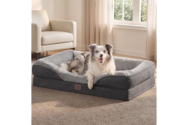 EHEYCIGA Orthopedic XL Dog Bed for Large Dogs, 106x76x19cm Extra Large Memory Foam Dog Couch with Sides and Waterproof Liner,