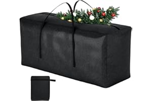 CHRORINE Christmas Tree Storage Bag Moving Bags Heavy Duty Extra Large Fits Up to 7.5 Ft Tall Artificial Christmas Tree (Blac