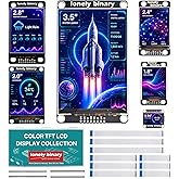 Lonely Binary 6-Pack SPI TFT LCD Display Kit 0.96"-3.5" for 3.3V MCUs | 9 no-solder FPC cables, pin headers &amp; case; color screens for ESP32, Raspberry Pi Pico &amp; STM32; Tutorials included