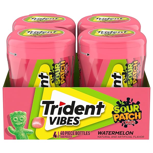 TRIDENT VIBES SOUR PATCH KIDS WATERMELON SUGAR FREE...