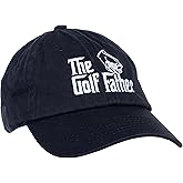 Ann Arbor T-shirt Co. The Golf Father | Funny Saying Golfing Cap, Golfer Low Profile Dad Baseball Hat Black