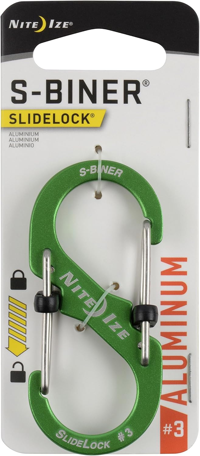 Nite Ize LSB4-11-R3 Dual Locking Carabiner, Size #4, Stainless: Closet Storage And Organization Systems: Industrial & Scientific