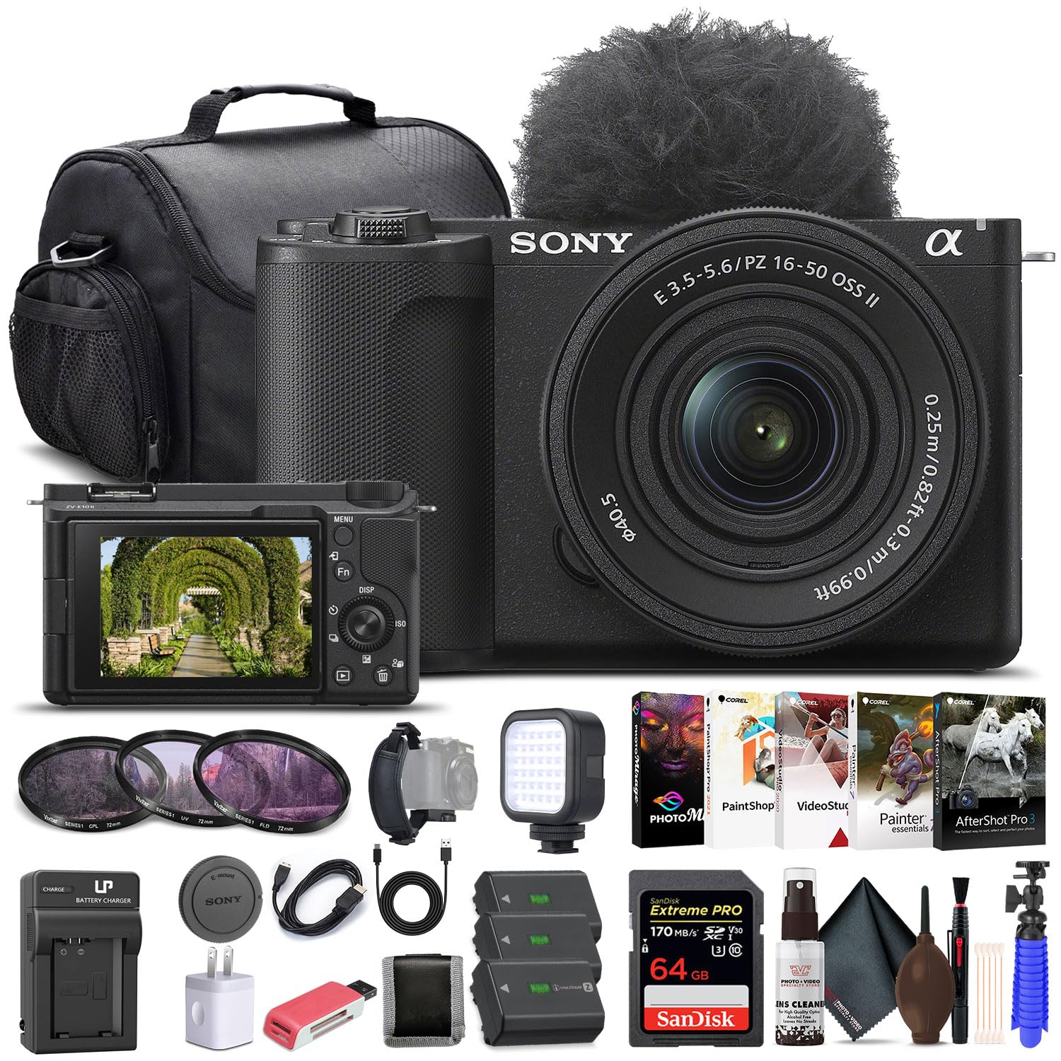 Sony Alpha ZV-E10 II Mirrorless Camera with 16-50mm