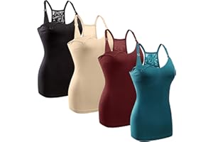 GXXGE 4Pack Women's Nursing Tank Top Cami Nursing Maternity Bra Breastfeeding Shirts with Adjustable Straps