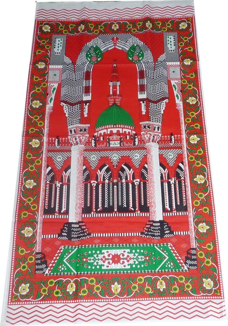 Amn Portable Travel Prayer Mat Muslim Islamic Outdoor Namaz Sajadah Thin Cloth Red