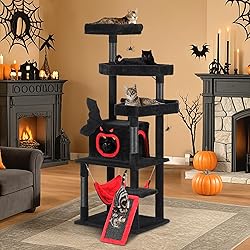 YITAHOME Gothic Cat Tree with Coffin Bed, 63" Tall