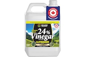 Eco Living Solutions 24% Pure Vinegar 5X Stronger Than Vinegar | Concentrated Industrial Grade - 1 Gallon