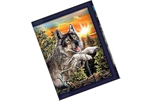 3D LiveLife Wallets - Jumping Wolves from Deluxebase. Lenticular 3D Wolf Wallet. Cash, Coin and Card Holder with Artwork Lice