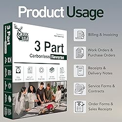 3 Part Reverse Carbonless NCR Paper (5900), 8.5" x
