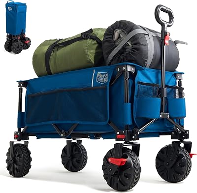 TIMBER RIDGE Festival Trolley on Wheels 200L Foldable with Brakes 100kg
