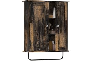 Palimder Bathroom Wall Cabinets, Space Saving Storage Cabinets Above The Toilet, with Adjustable Shelves, Medicine Cabinets, and Space Saving Medicine Cabinets in The Living Room Cabinet Retro Color