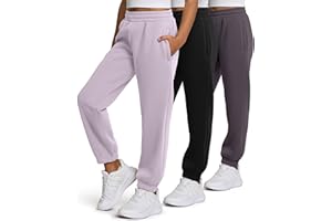 PURE CHAMP Girls Sweatpants 3 Pack Fleece Athletic Joggers, Teen Sweat Pants with Zipper Pockets and Drawstring Size 4-16