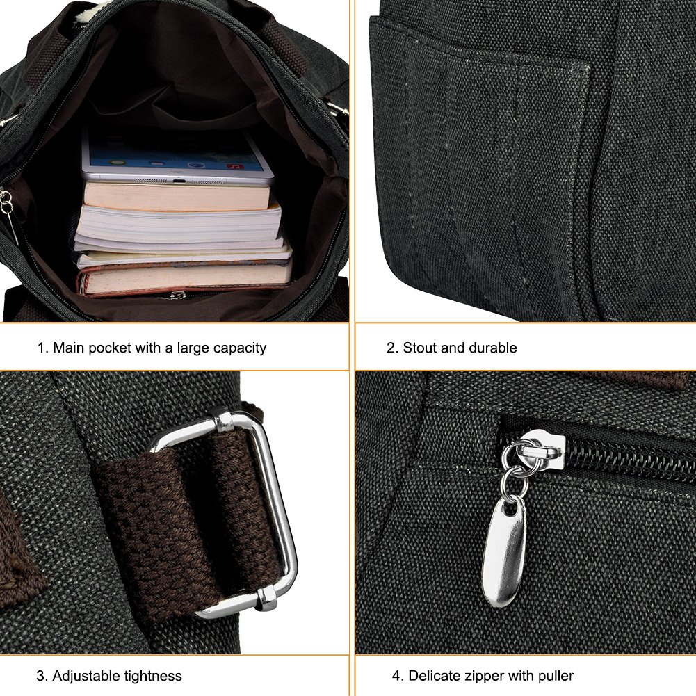 VBIGER Borse Tote Bag da Donna in Tela Gatto Carino (Nero)