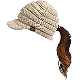 C.C Hatsandscarf Exclusives Women's Ribbed Knit Hat with Brim (YJ-131)(YJ-2023)
