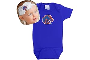 Future Tailgater Boise State Broncos Baby Onesie and Shabby Bow Headband Gift Set