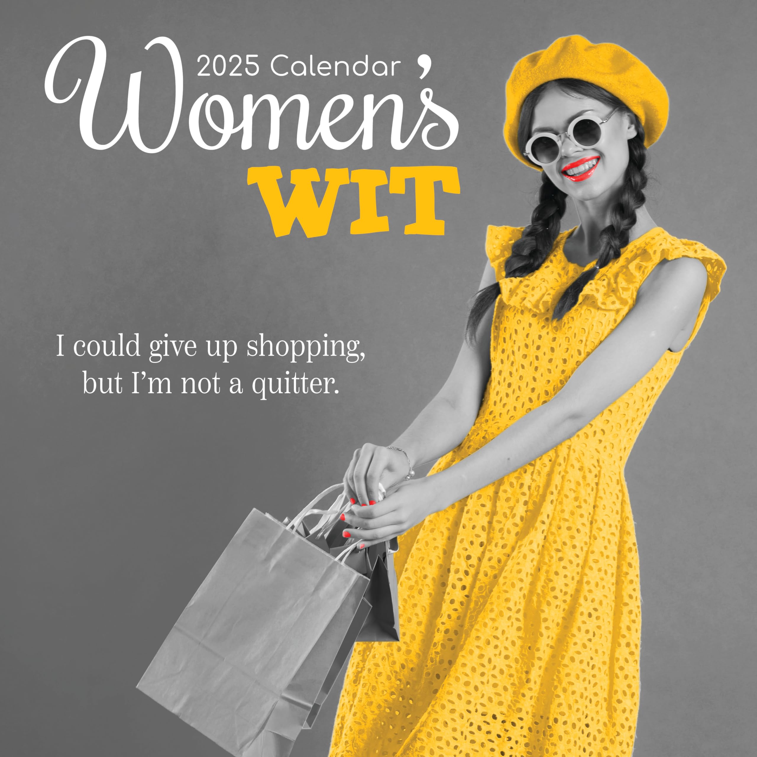 2025 Square Wall Calendar, Women's Wit, 16-Month Funny Corner Theme with 180 Reminder Stickers (30 x 30 CM)