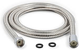 Camco 43716 RV/Marine 60" Flexible Replacement Shower Head Hose (Chrome)