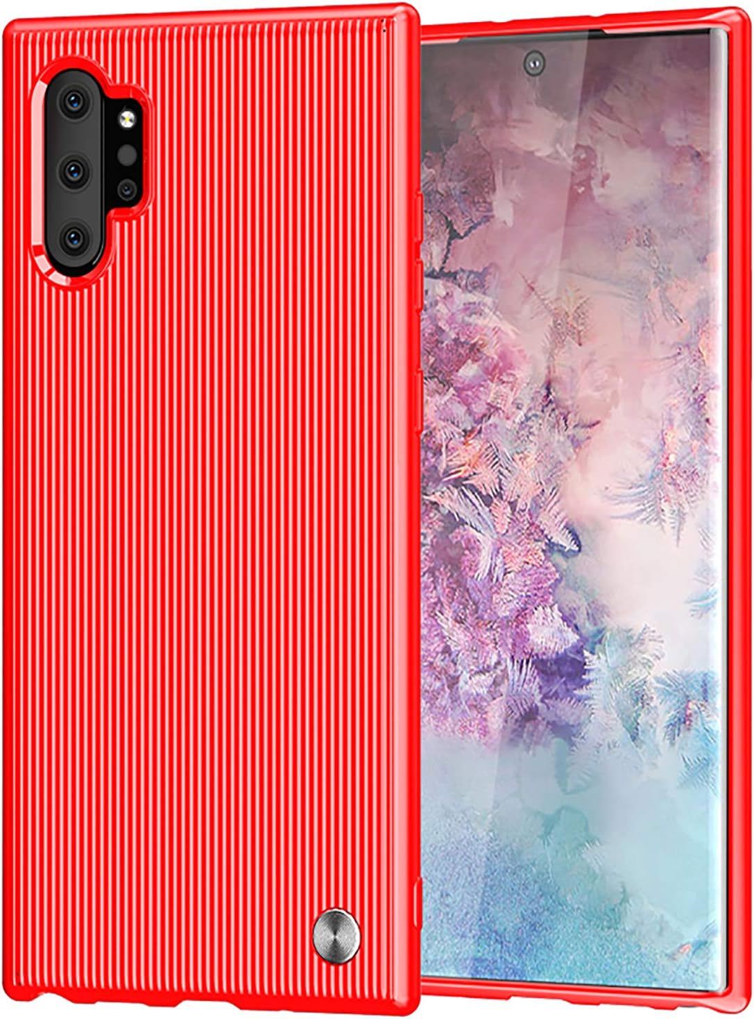 AOYIY For Galaxy Note 10+ Case,Galaxy Note 10 Plus Case,Slim Soft Shockproof Phone Case, Flexible TPU Silicone Hybrid Protective Case,Non-slip Case for Sumsang Galaxy Note 10+ 5G-Red