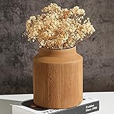 Farmhouse Vase for Home Decor, Vintage Rustic Terracotta Flower Vase Suitable for Home Decor, Living Room, Shelf, Dining Table. 7IN. Ochre