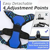 Eagloo Large Dog Harness No Pull Front Back Clips Reflective Breathable view 9