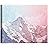 SIGNWIN Canvas Wall Art Baby Blue and Pink Gradient Sky with Snowy Mountain Tops Landscape Wilderness Photography Modern Art Romantics Scenic for Living Room, Bedroom, Office - 12x18 inches