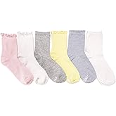 MUK LUKS Women's 6 Pack Whisper Soft Crew Socks