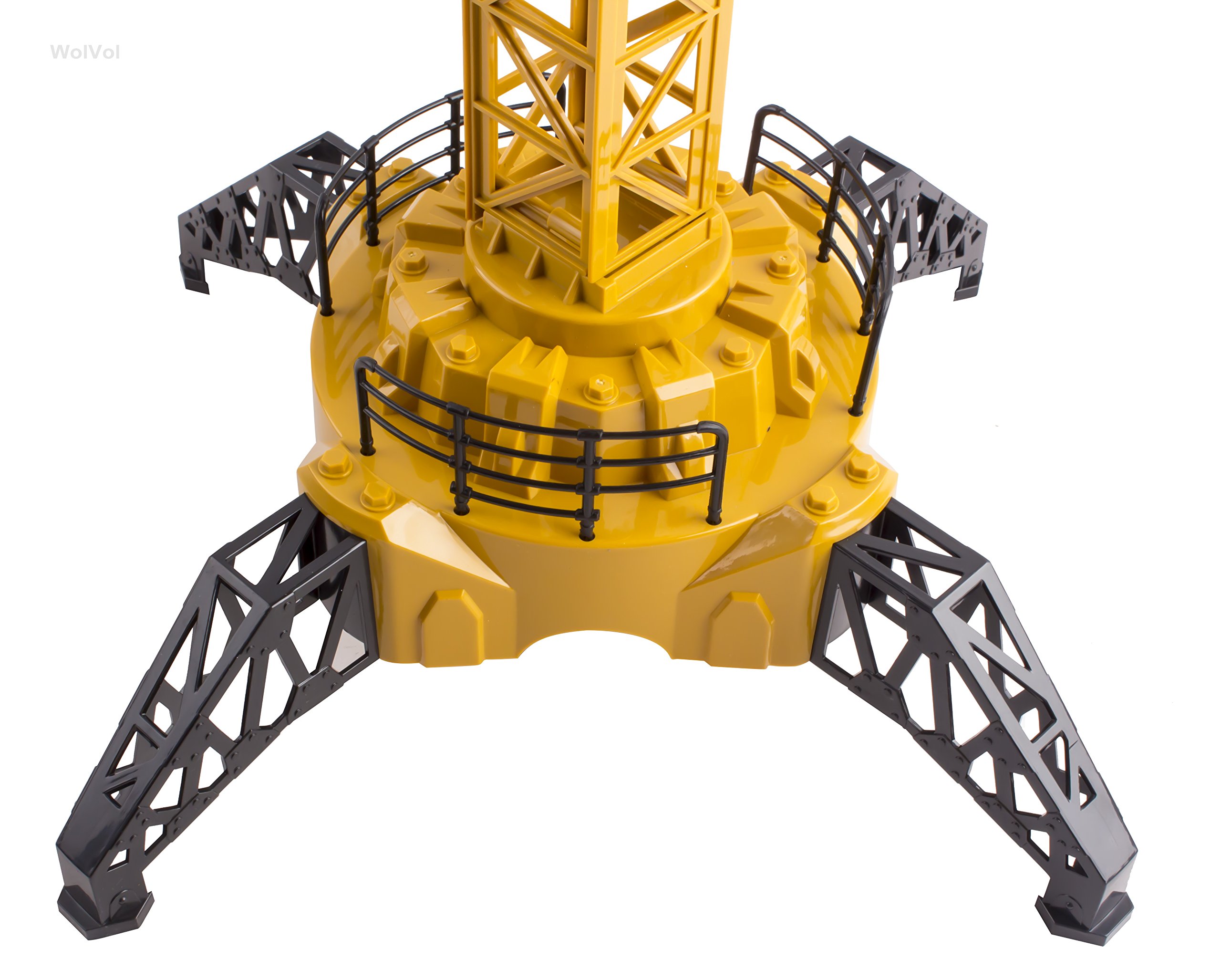 WolVol 50 inch Tall Wired Remote Control Crawler Crane Toy for Boys
