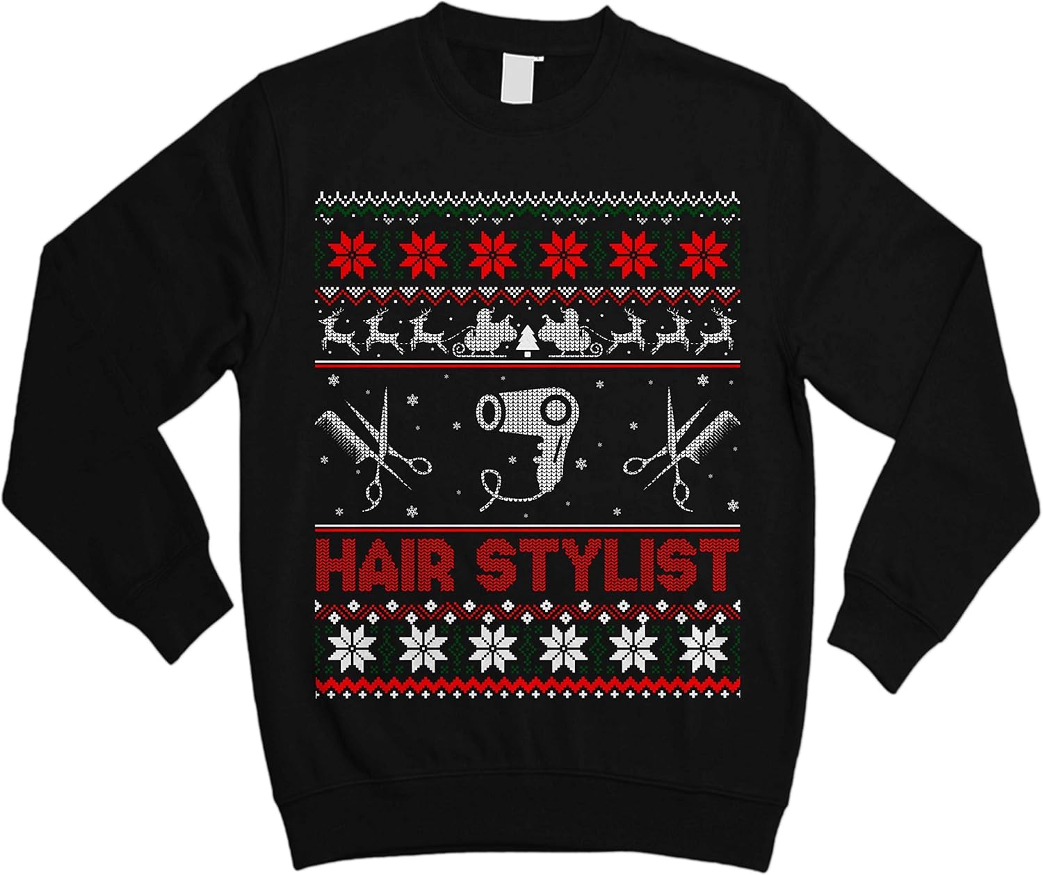 Hair Stylist Hairdresser Christmas Ugly Sweater Shirt Noel Merry