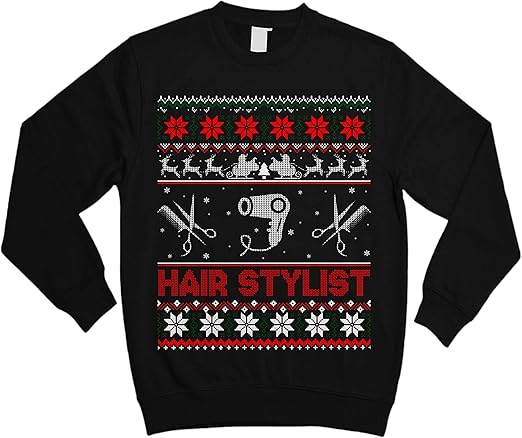 Hair Stylist Hairdresser Christmas Ugly Sweater Shirt Noel Merry
