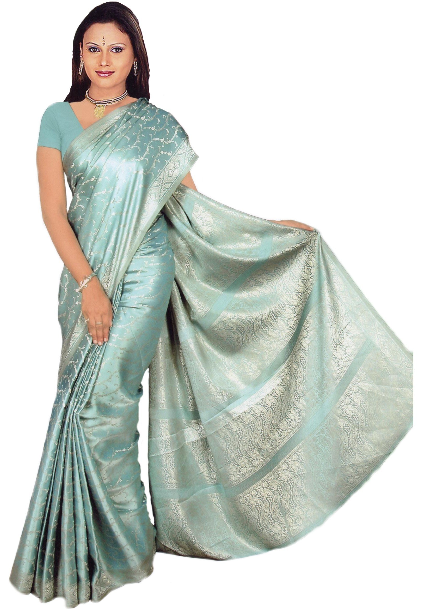 Trendofindia Exclusive Marvellous Indian Bollywood Saree Sky Blue CA118