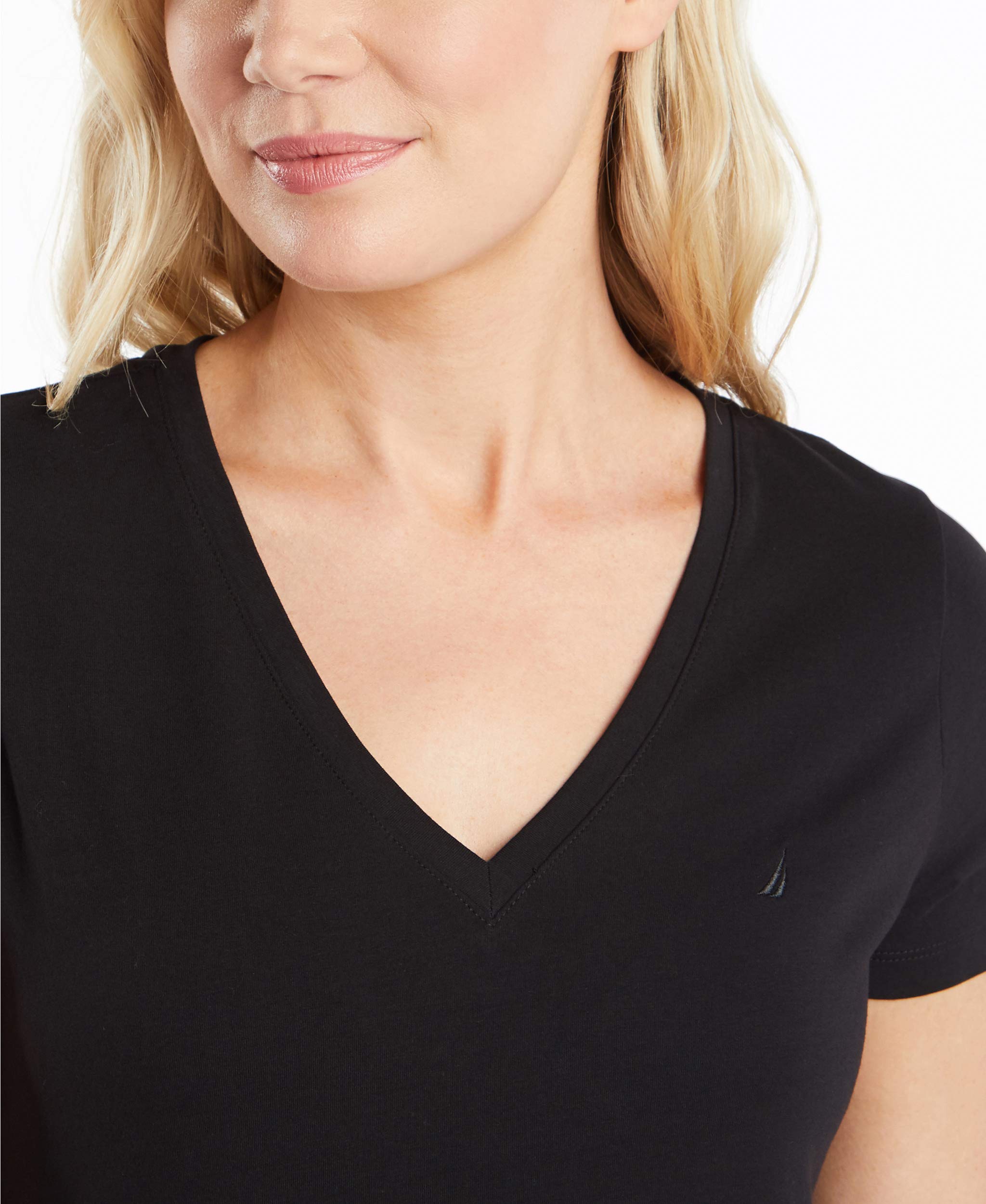 Nautica Women's Easy Comfort VNeck Supersoft Stretch Cotton TShirt