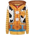 Disney Toy Story Woody or Buzz Lightyear Boys Zip Up Hoodie for Toddler and Little Kids